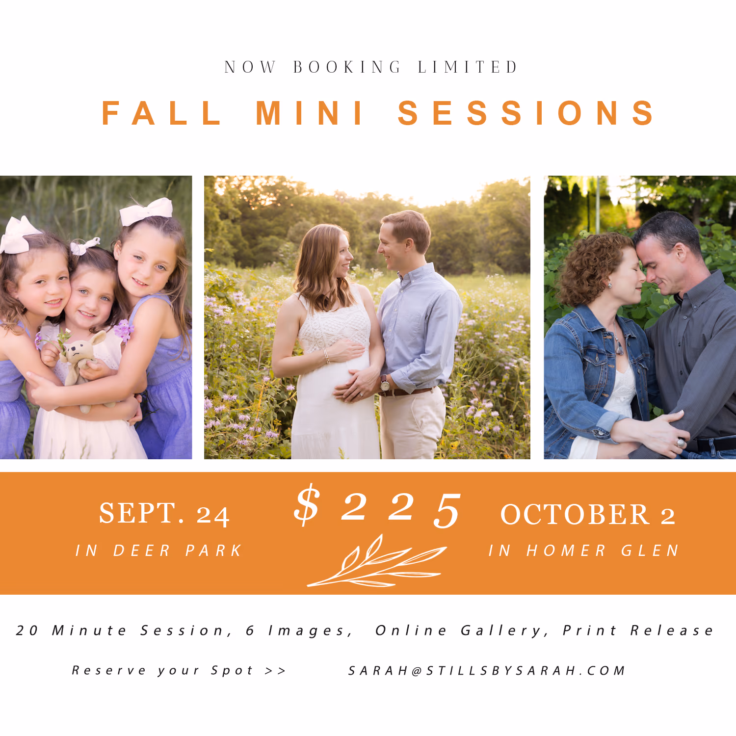 2022 Fall Mini Sessions | Stills by Sarah | Homer Glen, IL